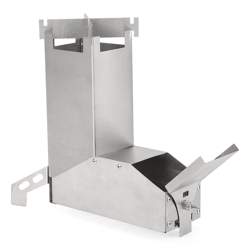 Lixada Outdoor Collapsible Wood Burning Stainless Steel Stove Backpacking Camp Tent Stove