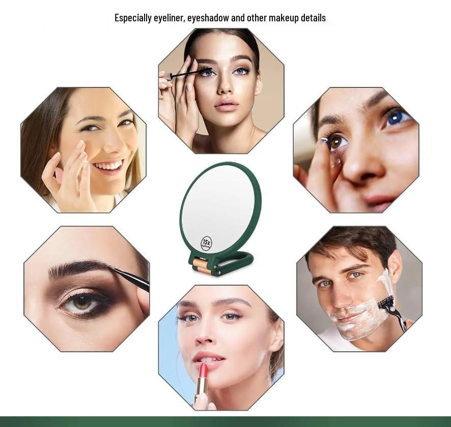 Hochauflösender 10X-40X Handheld Klapp-Vergrößerungs-Kosmetikspiegel