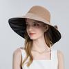 Fashion Bowknot Sun Hats For Women Summer UV Protection Bucket Hat Outdoor Female Hollow Out Straw Beach Caps Panama Hat