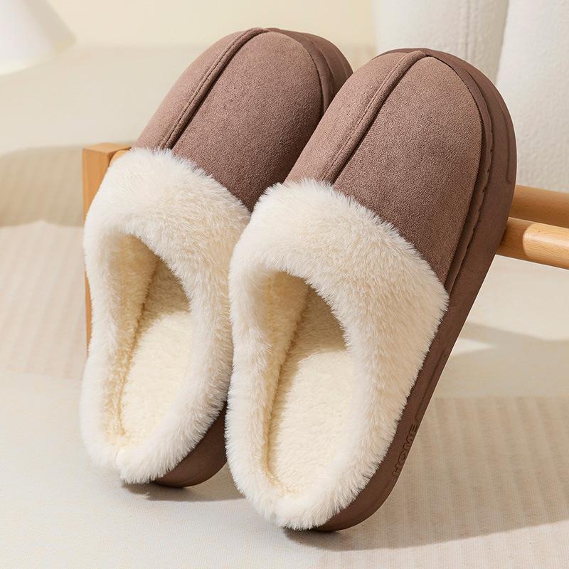 Fashion Fluffy Winter Slippers For Women Comfortable Warm Furry Fuzzy Home Shoes Woman Indoor Thick Sole Plush Slides Female