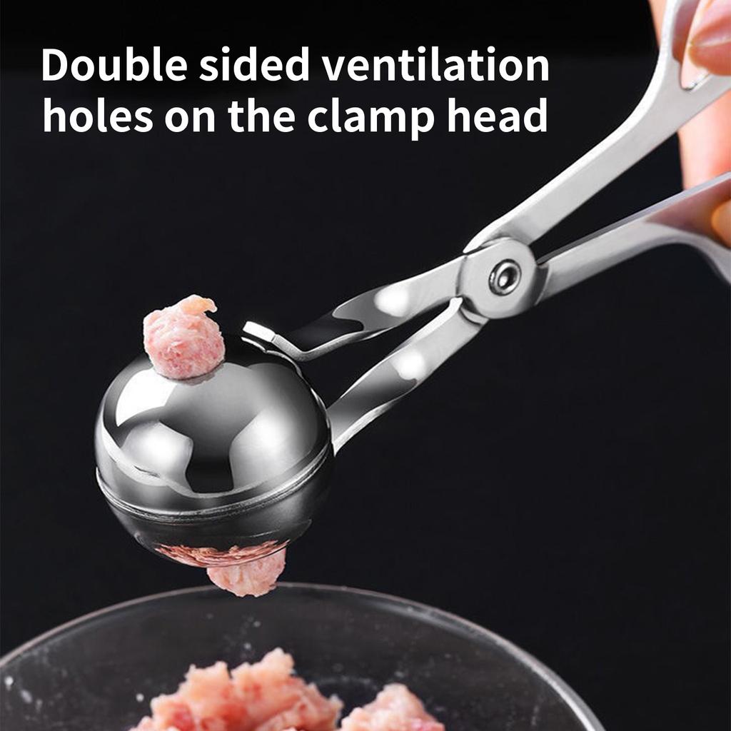 Comfortable Grip Meat Ball Maker 304 Stainless Steel Meatball Spoon for Easy and Safe Food Preparation Kitchen Gadget