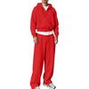 Ensemble Sweat à Capuche zippé et Pantalon de Jogging assortis pour Tenue Casual d'Hiver