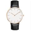 Simple Elegant Watch for Women  Pink White Leather Watchband Dress Lady Wrist Watches Casual Female Clock  Montre Femme