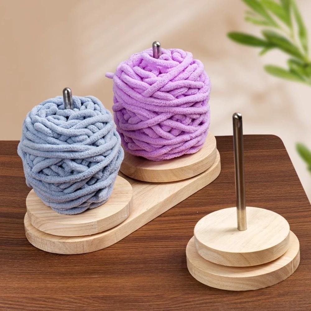 Durable Portable Yarn Rotating Tool Wooden Detachable Wool Yarn Winding Axis Frame Yarn Holder Knitting Crochet