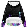 Women's Fashion Casual Long Sleeve Christmas Printed Hooded Sweatshirt