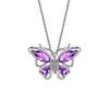 1 Set Jewelry Set Sparkling Rhinestones Inlaid Butterfly Pendant Necklace Ear Studs