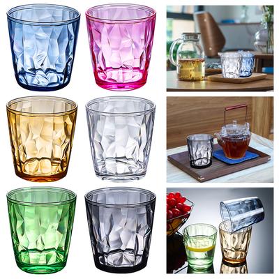 210ML Plastic Drinking Glasses Reusable Water Drinking Cup Shatterproof Classic Drinking Glasses Kitchen Dining Bar Tools
