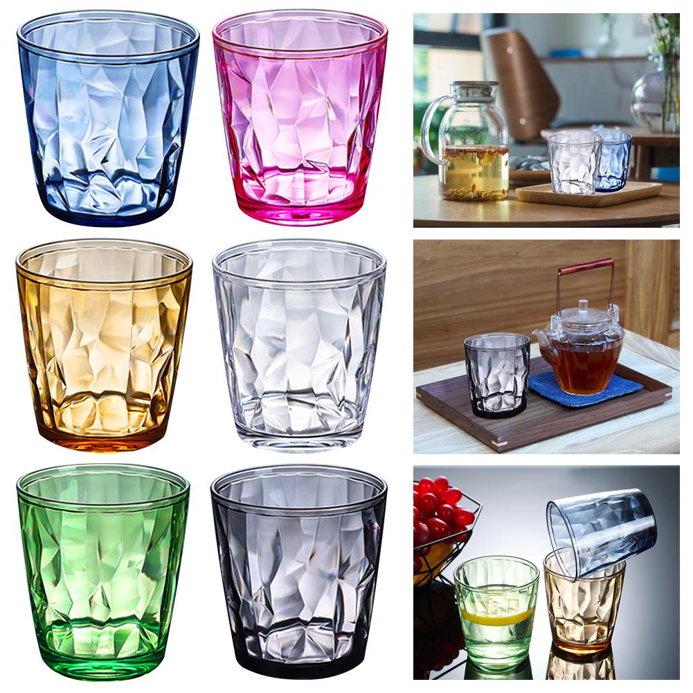 Vasos de Plástico para Beber de 210 ml Taza Reutilizable para Beber Agua Irrompible Vasos Clásicos Herramientas de Cocina Comedor Bar