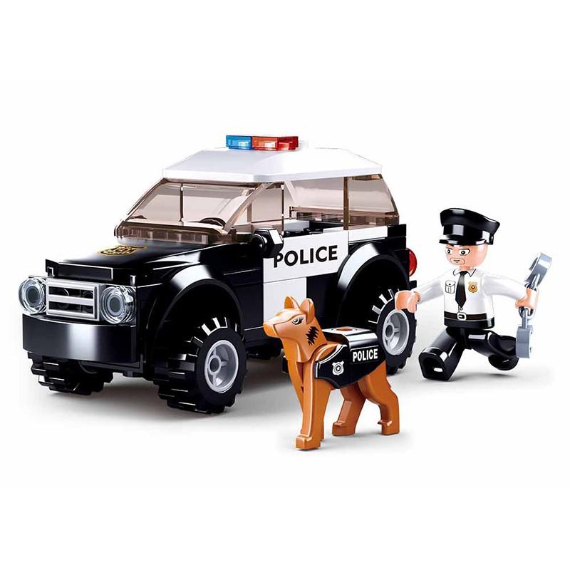 

SLUBAN SWAT Children s Toys Car Boy Assembling Building Blocks criminal investigation Police Truck Dog 346