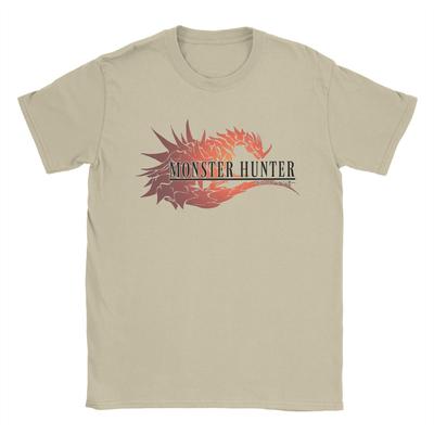 Camiseta Masculina Monster Hunter Wilds Jogo de Vídeo Algodão Tops Lazer Manga Curta Gola Redonda Camisetas Verão