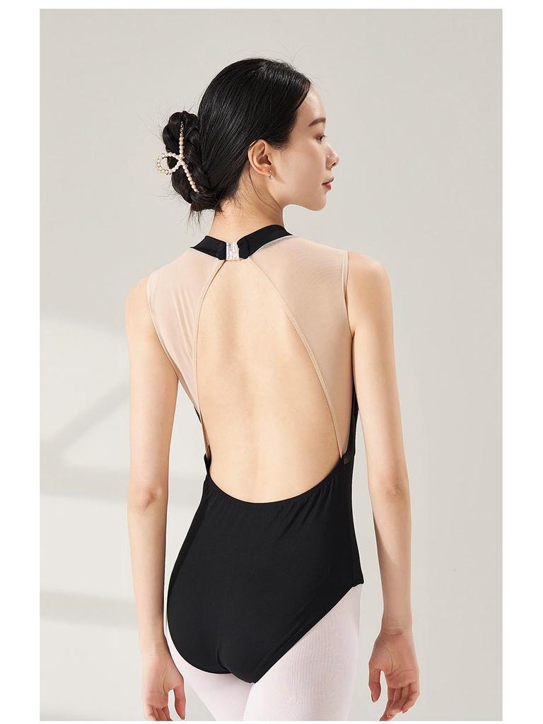 Black Ballet Costume & Leotard for Adults - Dance, Yoga, Gymnastics, Aerial, Skating Practice Wear.