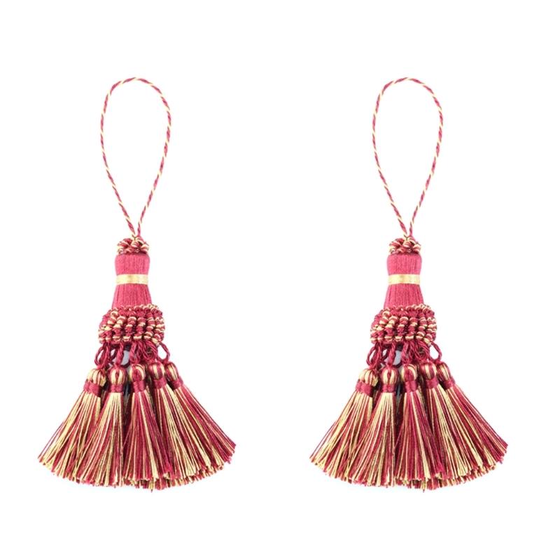 Curtain Tiebacks Decoration Ethnic Type Curtain Decorative Tasseled Pendants for Home Decoration