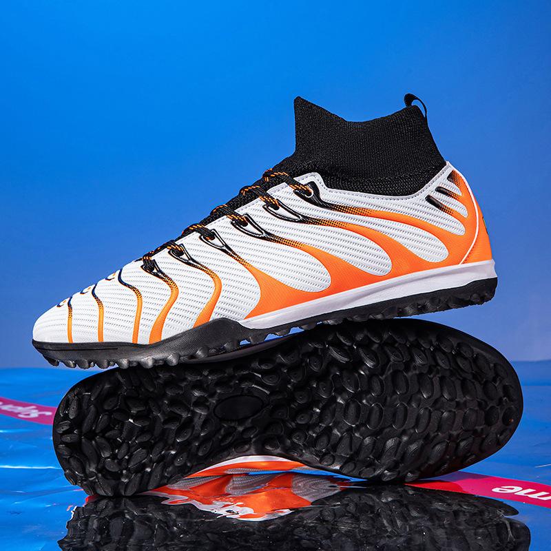 Large Size High-Top Football Shoes Ag Long Nails Tf Broken Nails Male And Adolescent Students Lawn Game Training Sneakers