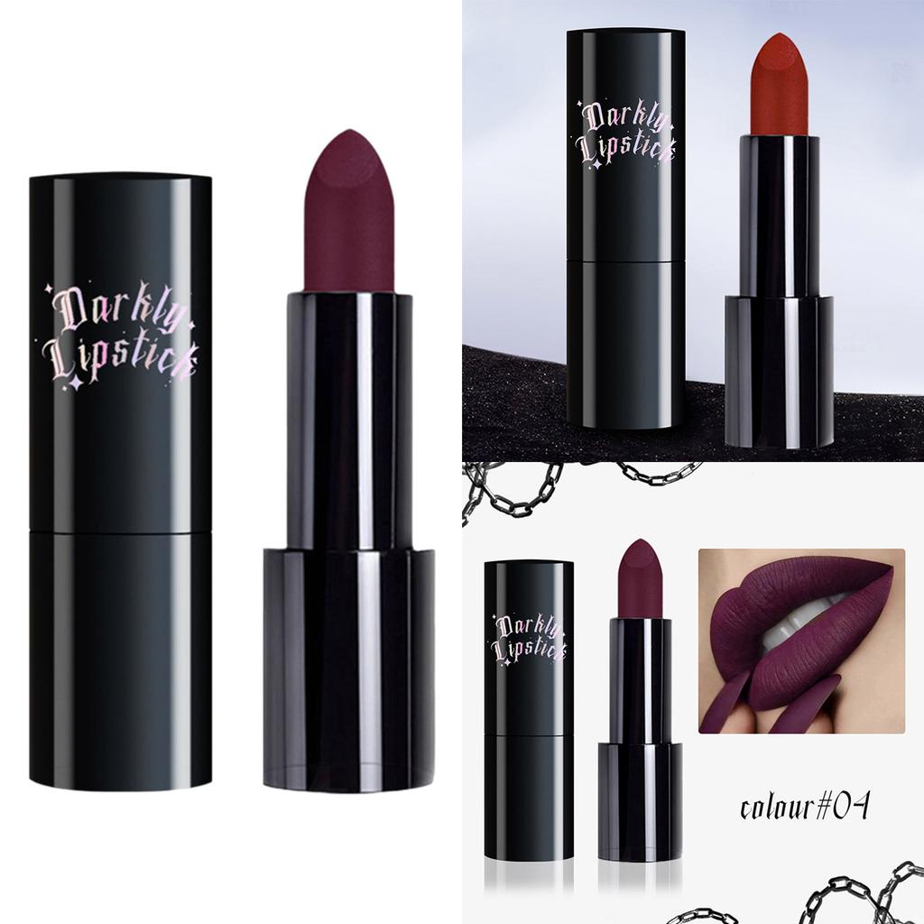 1 Stück Halloween Matter Lippenstift Lang Haltend Wasserdicht Lippenfarbe, Cremig Geschmeidig Hoch Pigmentierter Lippenstift für Tägliches Make-up und Cosplay