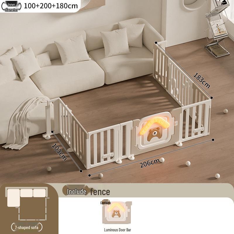 Three-Sided Baby Sofa Rail and Crawling Mat for Indoor Play