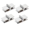 4pcs Shower Glass Door Hinges 180 Degree Double Sided Glass Door Clamp Hinges Adjustable 5mm - 8mm Glass Furniture Hinges