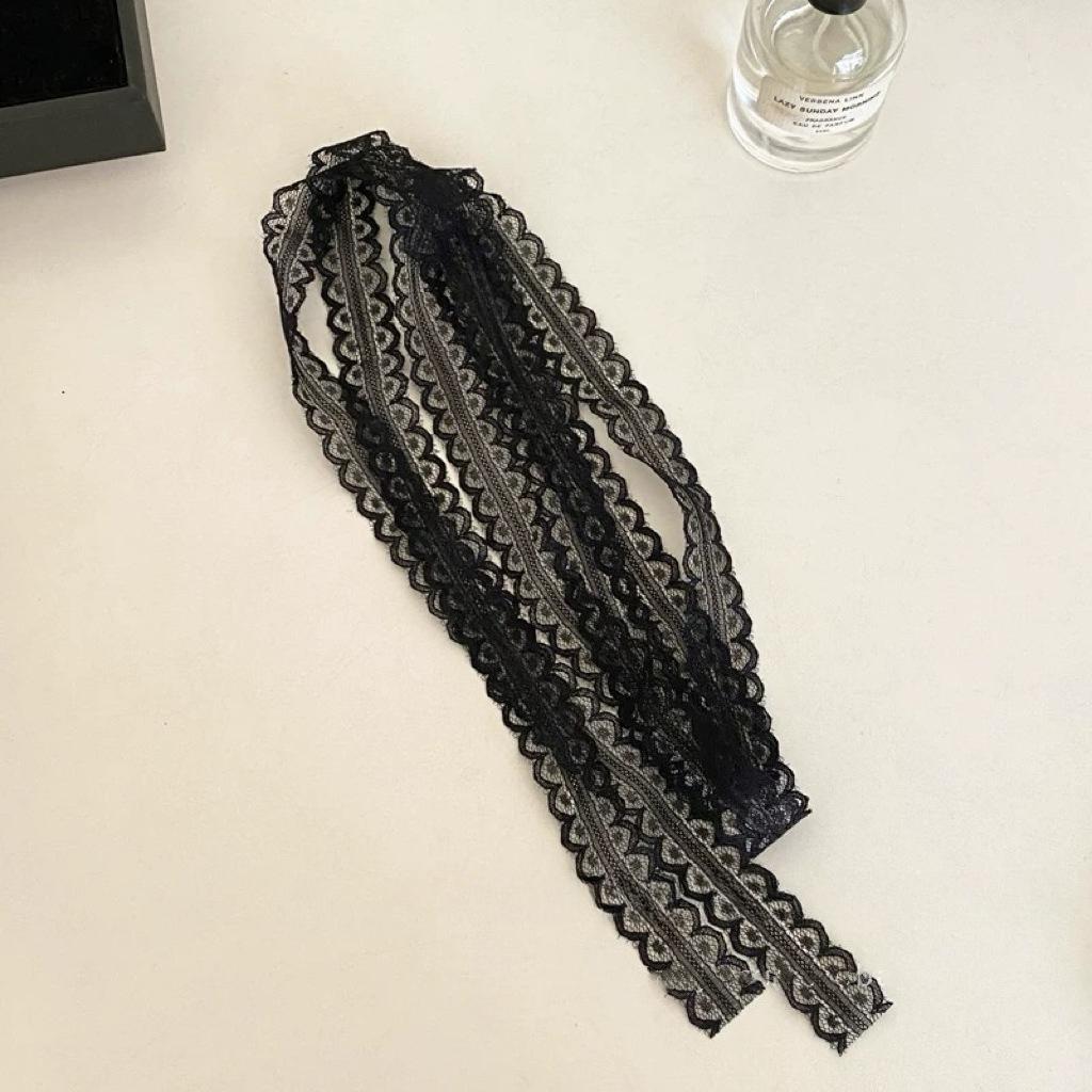 

Women Versatile for Spring and Summer with A Layered and Flowing Ribbon Lace Embroidered Scarf