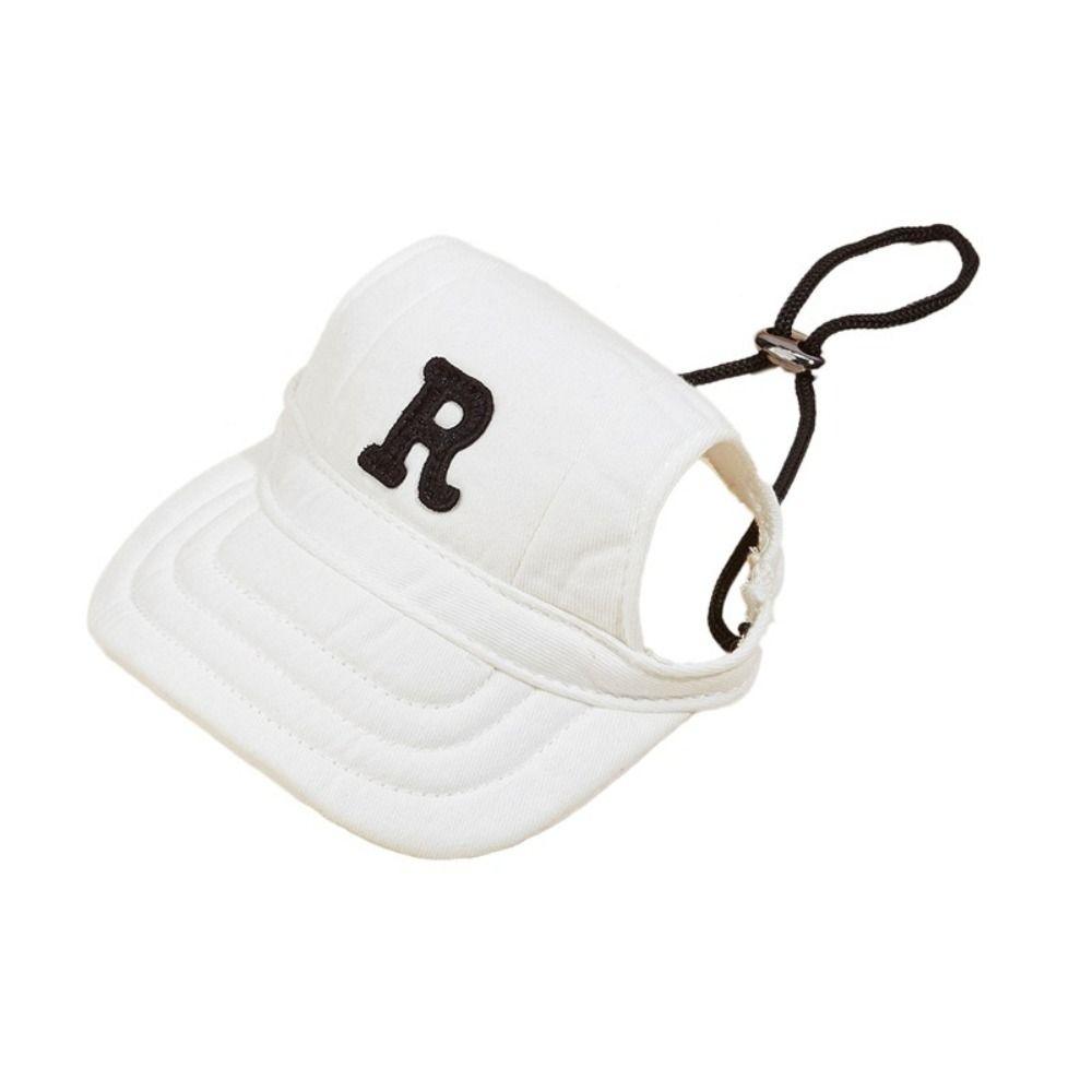 Breathable Embroidered Dog Cap Ear Holes Dog Bonnet Cap Fashion Dog Sun Hat Outdoor