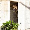 HANDMADE RUSTIC ELEPHANT WIND CHIME with Cow Bells, Boho Garden Art for Patio Porch Balcony, 15 Inch Gold Metal Wind Catcher Decor