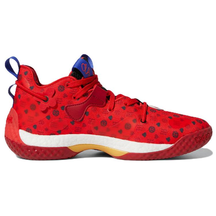 New Adidas Harden Vol. 6 Vivid Red Monogram HQ3884