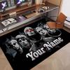 Custom Name Crystal Velvet Rug,Oasis Comfortable Anti Slip Floor Mat For Room Decoration