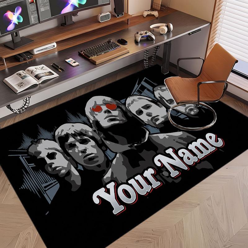 Custom Name Crystal Velvet Rug,Oasis Comfortable Anti Slip Floor Mat For Room Decoration