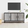 VidaXL Meuble TV sonoma gris 100x35x50 cm bois d'ingénierie et métal, banc TV, meuble hifi, centre de divertissement, buffet 848832