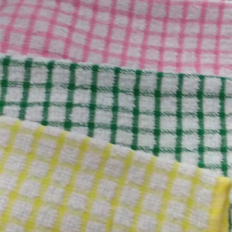 Prosop de bucătărie din bumbac cu grilă colorată: 28x40cm, 23g, disponibil în șase culori, calitate înaltă cu diverse specificații.