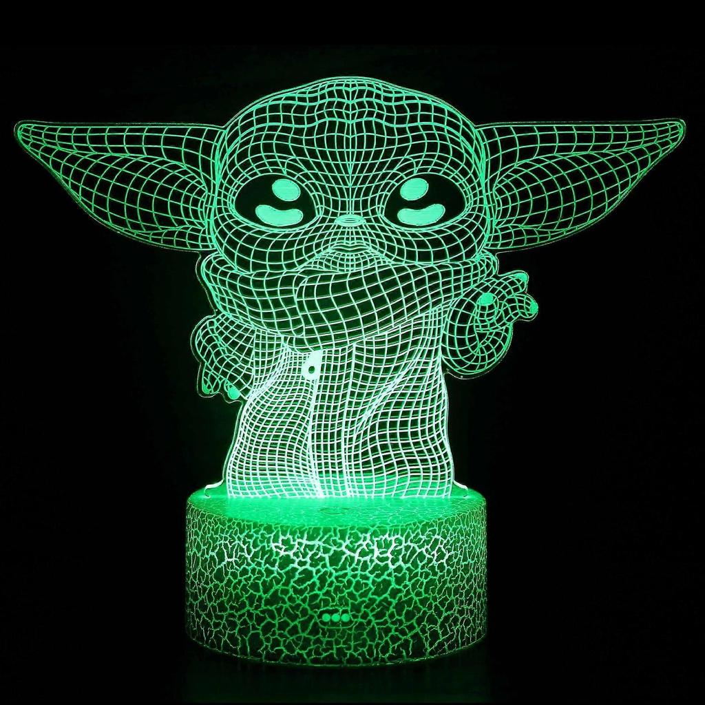 Star Wars 3d Night Lightbaby Yoda Led Lamp With Remote Control And Smart Touch, Led Desk Lamp Yoda Star Wars Lamp For Room Decor Boys Girls Birthday C