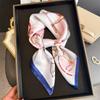 Silk Square Scarf Women Luxury Horse Print Soft Satin Kerchief Hairband Neckerchief Head Hijab Lady Headband Foulard Bag Ribbon