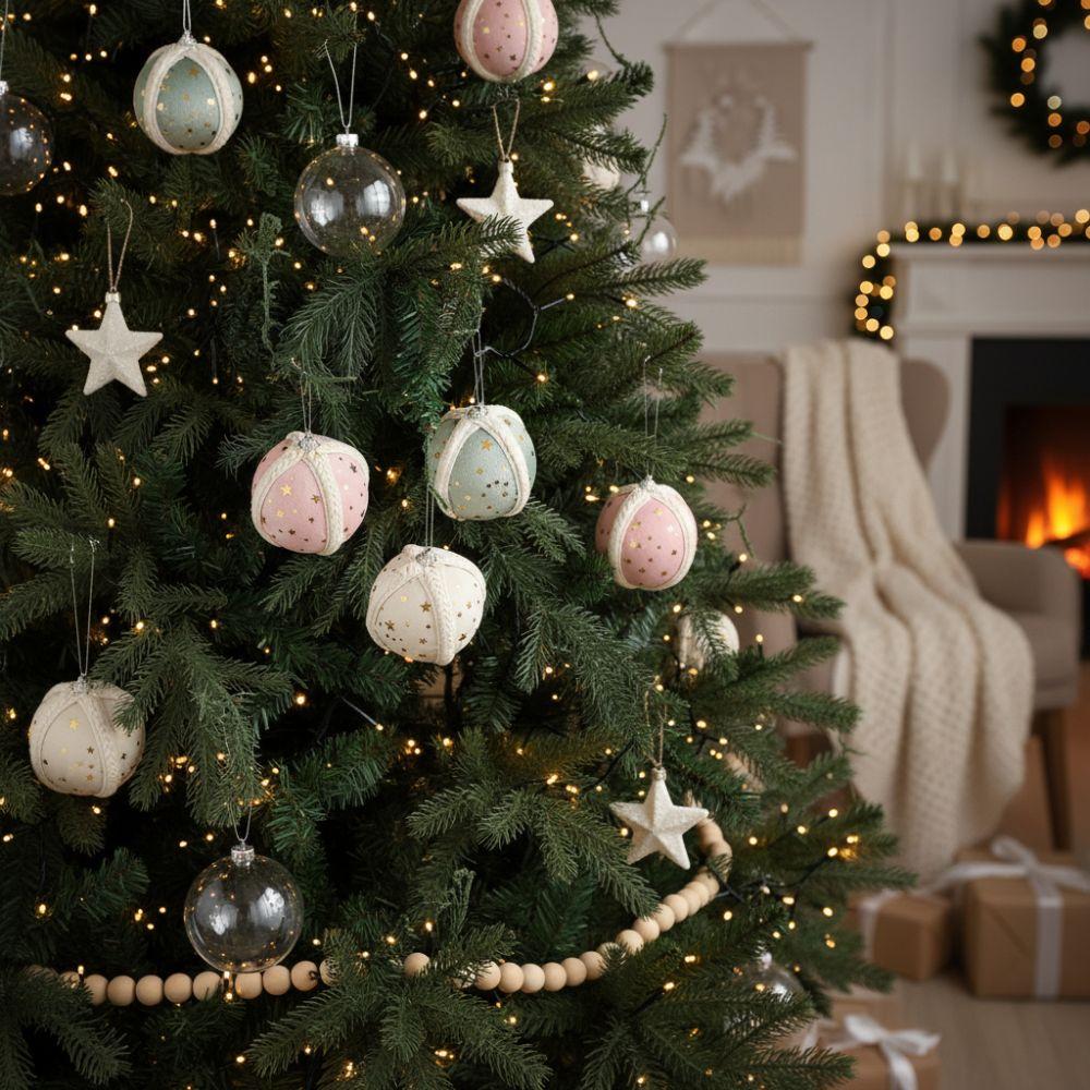 Party Supplies 8CM Christmas Ball Ornament Shatterproof DIY Crafts Christmas Baubles Foam Xmas Tree Decor Party Favors