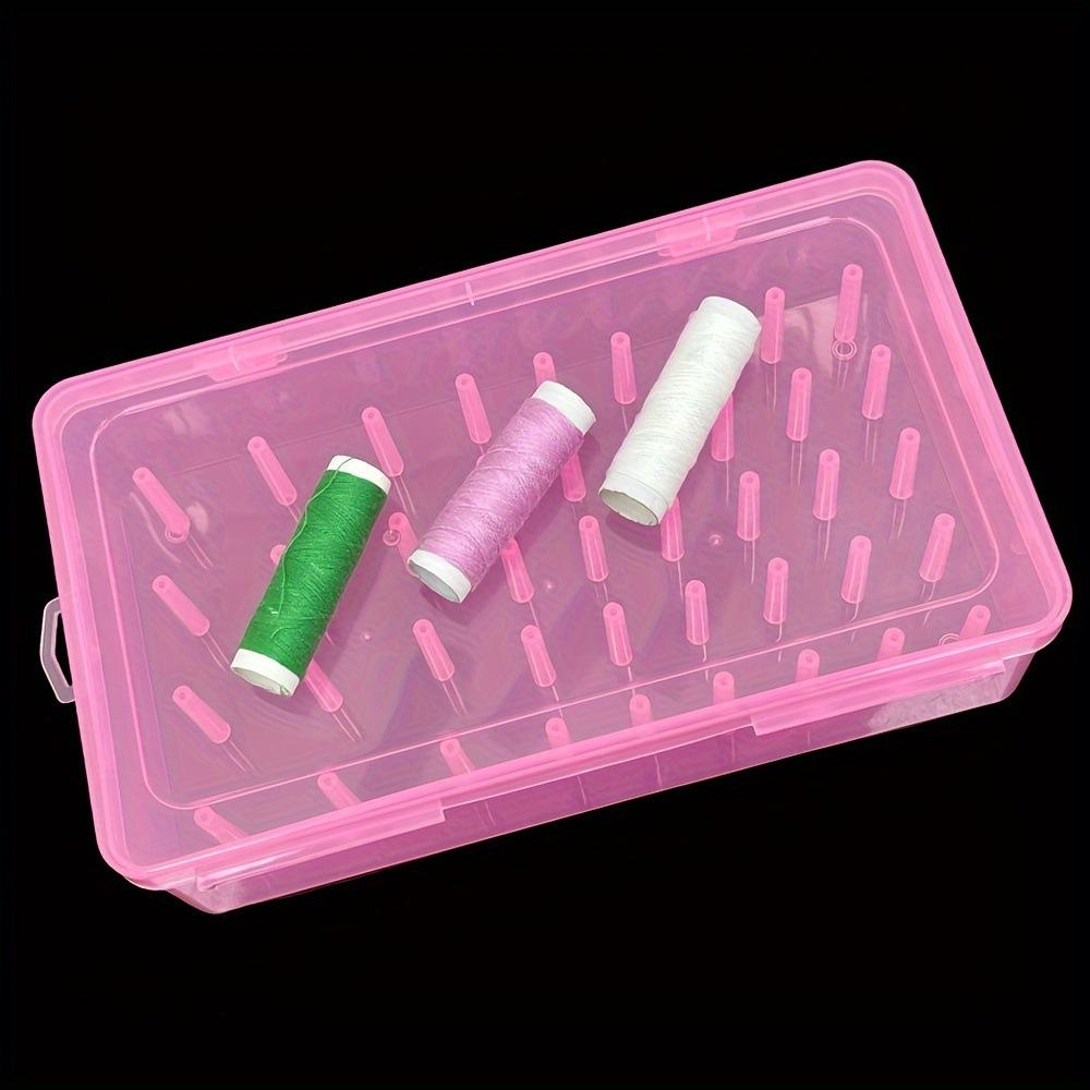 

42-axis multi-functional embroidery household needle and thread storage box, sewing tool desktop set box розовый