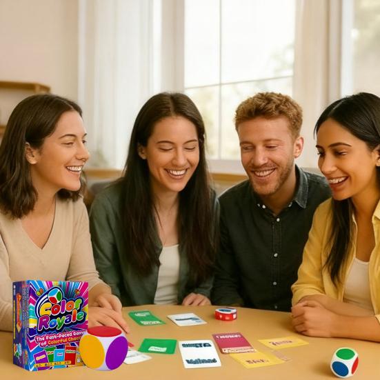 Fast-paced Card Game with Foam Ball Kids Adults Family Party Night Color Matching Game