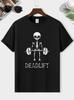 Skeleton Deadlift Weightlifting Gym Graphic Black Short Sleeve T?Shirt