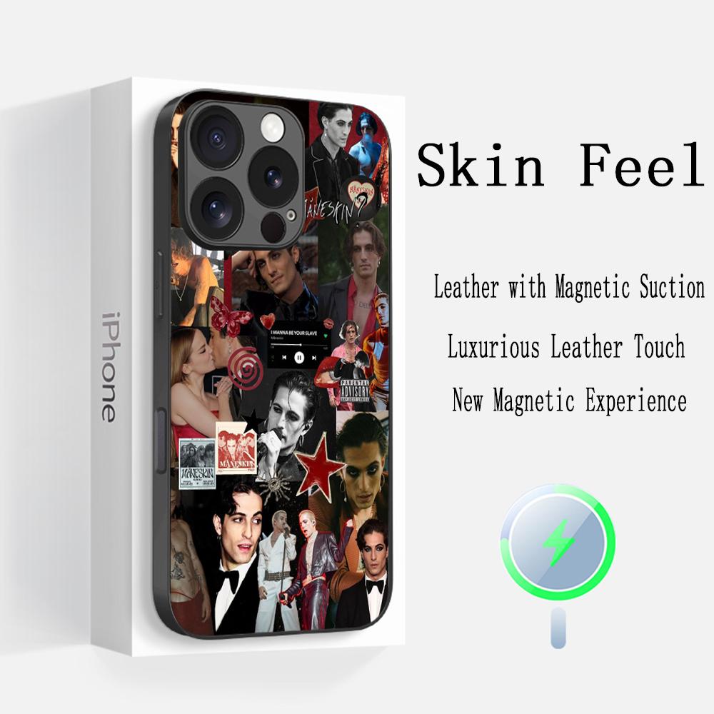 ManeS-skinS Hip Hop Design Phone Case For iPhone 17 16 15 14 13 12 Plus Pro Max High-end Luxury Magsafe Sheepskin