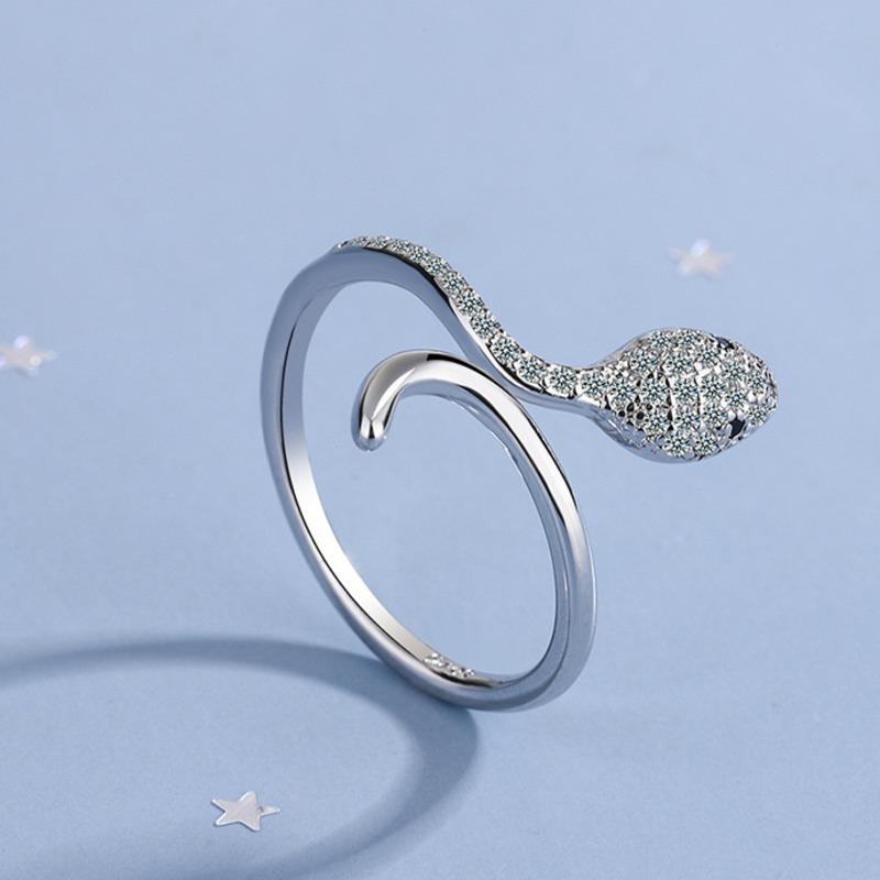 BELLA BOX Classic Open Snake Rings For Women Wedding Engagement Jewelry Female Gifts