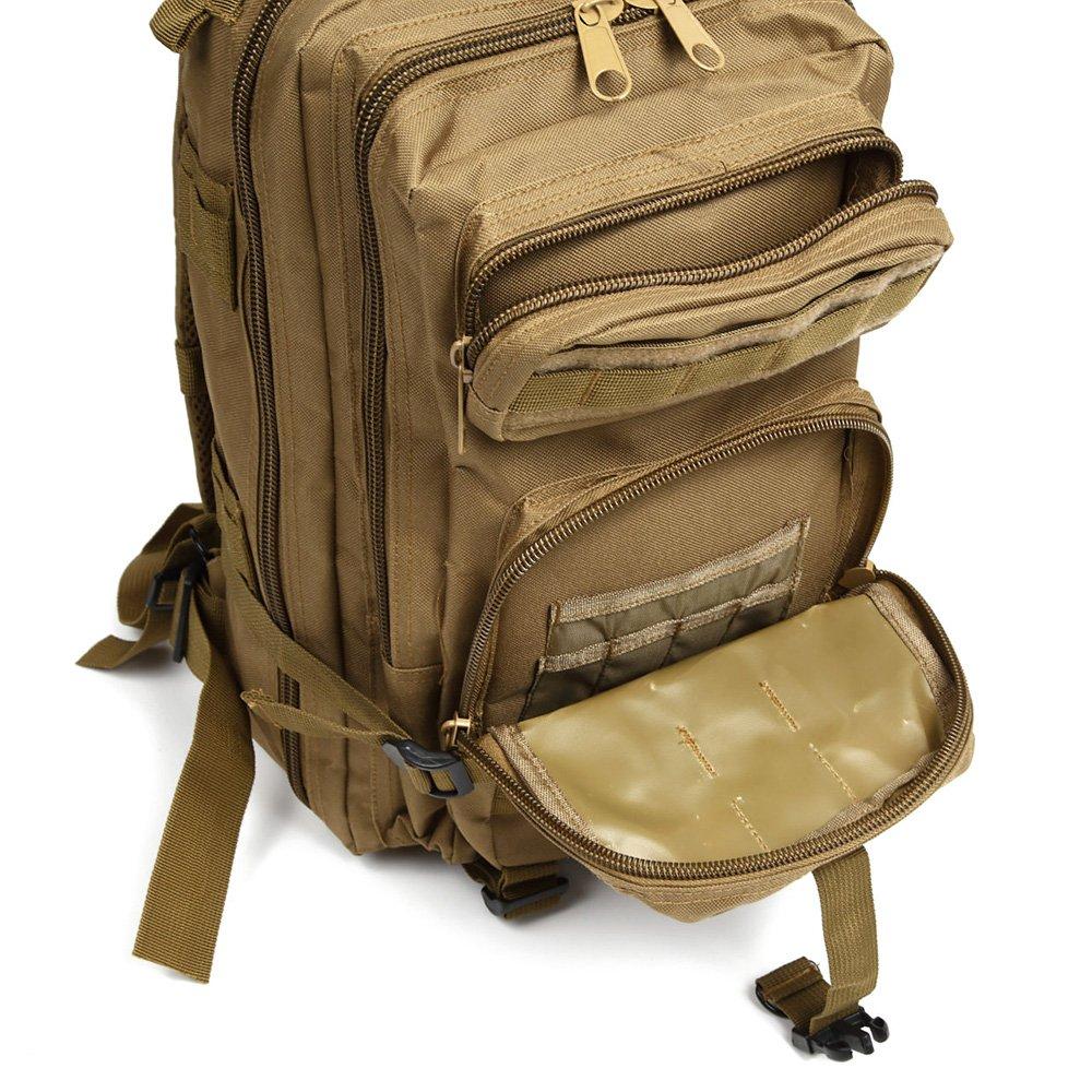 And Easy To Carry MOLLE Compatible Camouflage Assault Tactics Backpack with External Smartphone Pouch R-Style Ultra-Lightweight (Military Green)