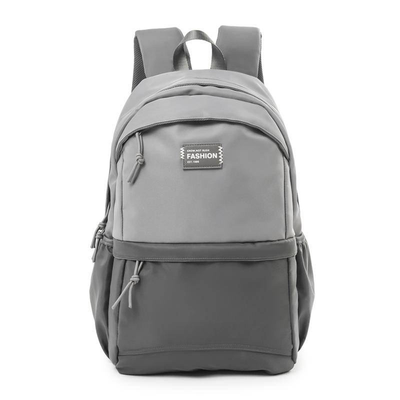 College-Stil Farbblock Rucksack Schülerrucksack Unisex Computertasche Leichter Reise-Rucksack mit großem Fassungsvermögen