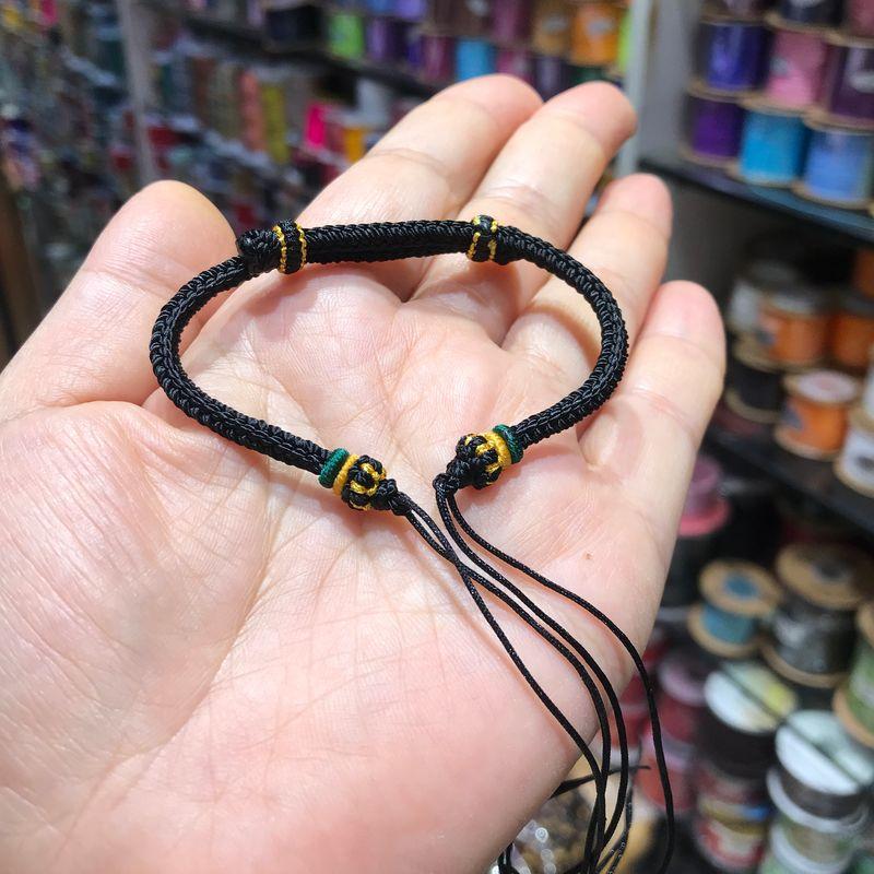 

Плетеный вручную браслет-шнурок ручной работы, полуфабрикат, восьмижильная коса, нанизывание бусин, браслет с бусинами удачи, женский, в стиле Красной книги All Black (15-20cm) ladies