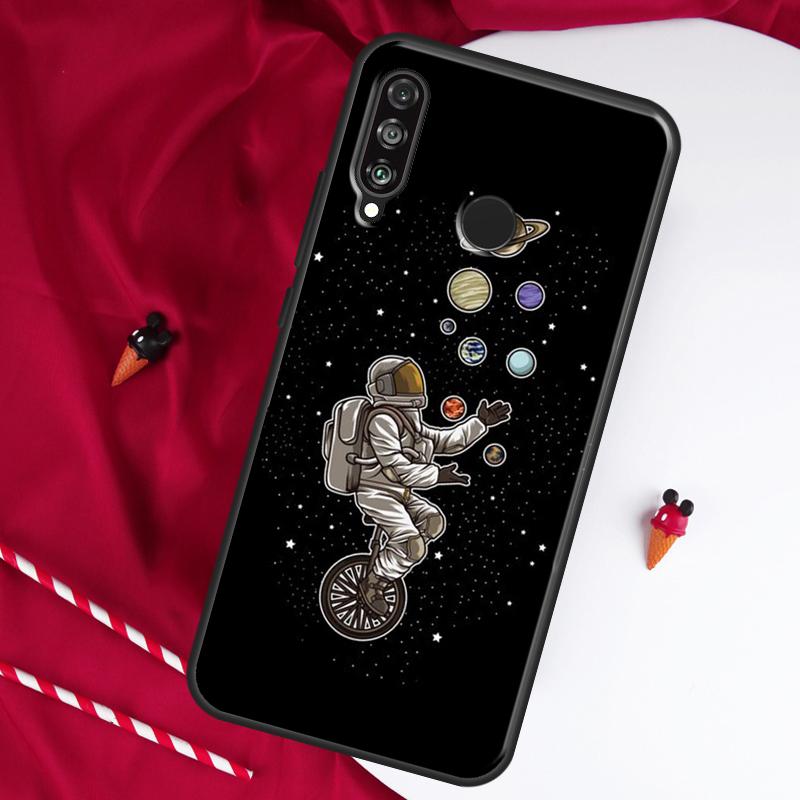 Aesthetic Space Moon Astronaut For Huawei Nova 9 SE 10 5T Y90 Y70 Y60 Y61 Y91 Y72 12i 12s 11i P60 Pro P20 P30 P40 Lite Case