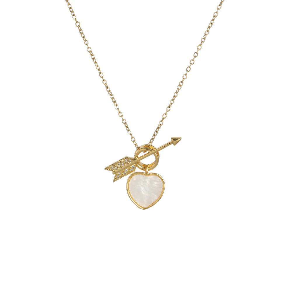 Women's Fashion Heart Pendant Necklace - Elegant, Simple Design, Versatile Clavicle Chain Jewelry