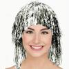 Glittrig Tinselperuk Metallisk Maskeraddräkt Discohatt Folie Tinselperuker För Vuxna Utklädningsfest För Fotorekvisita Cosplay-tillbehör
