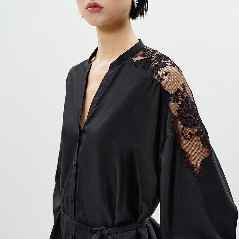 LESS 2025 Summer Stand-Collar Long Dress