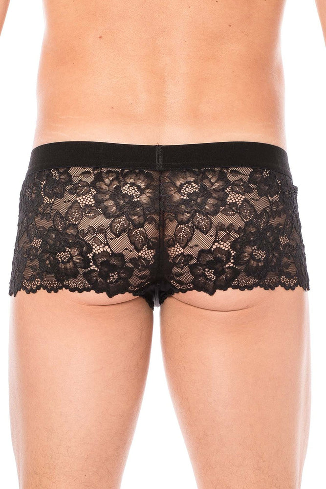 Boxer Noir En Dentelle Délicate Lm2006 67 Blk
