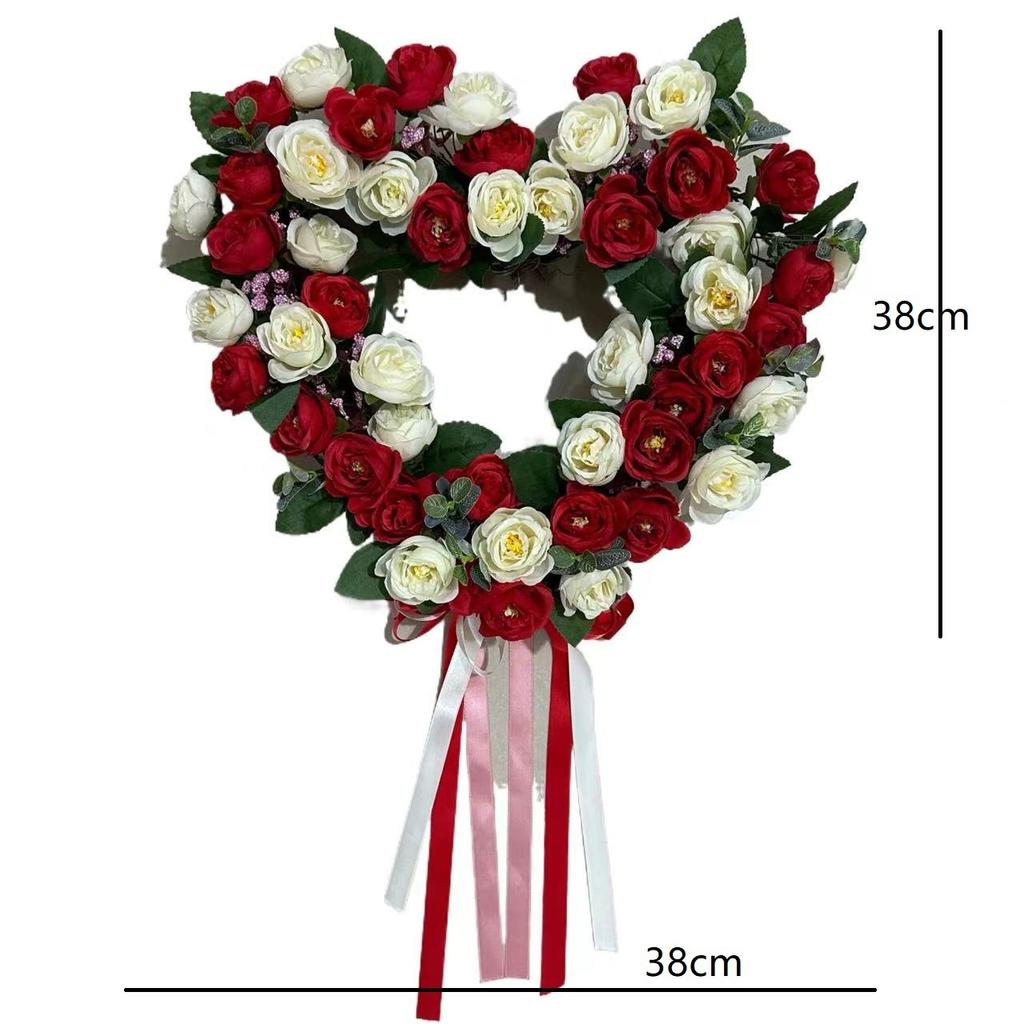 Simulation Blume Ring Tür Dekoration Tür Hängen Lintel Blume Rose Hochzeit Zimmer Hochzeit Dekoration Liebe Blume Kranz