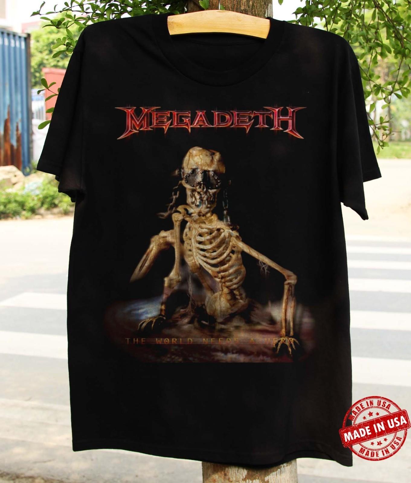 Megadeth the World needs a hero Black Unisex T-shirt Size S-5XL S
