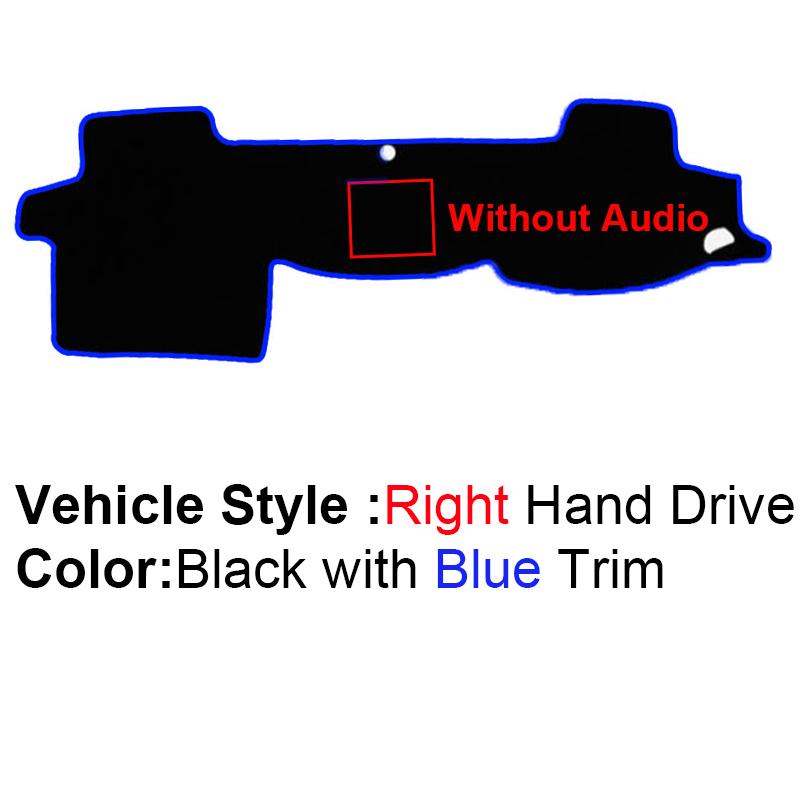 2 Layer Car Dashboard Cover Carpet For Toyota Land Cruiser 200 J200 2008 - LHD RHD Rug Pad Carpet Dashmat Protector