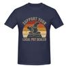 Support Your Local Pot Dealer Funny Pottery Ceramic Artist Retro Sunset Versatile Tshirt Artistic Boy Solid Colors Short Sleeve