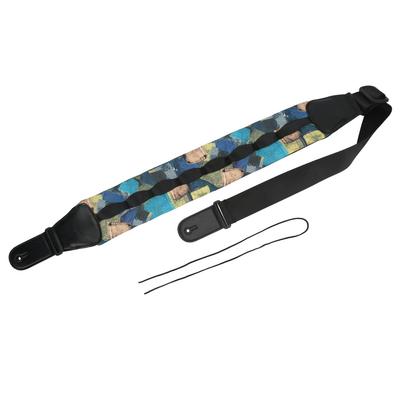Adjustable Guitar Strap Polyester Fashionable Trendy Printing Decompression Bass Strap for Guitarist