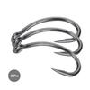 30pcs Perforated Sharp Barbed Carbon Steel Hook Fishhook for Sea Fishing (6#)